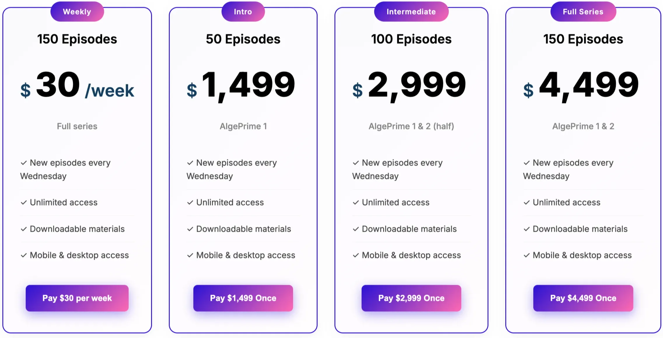 algeprime pricing 